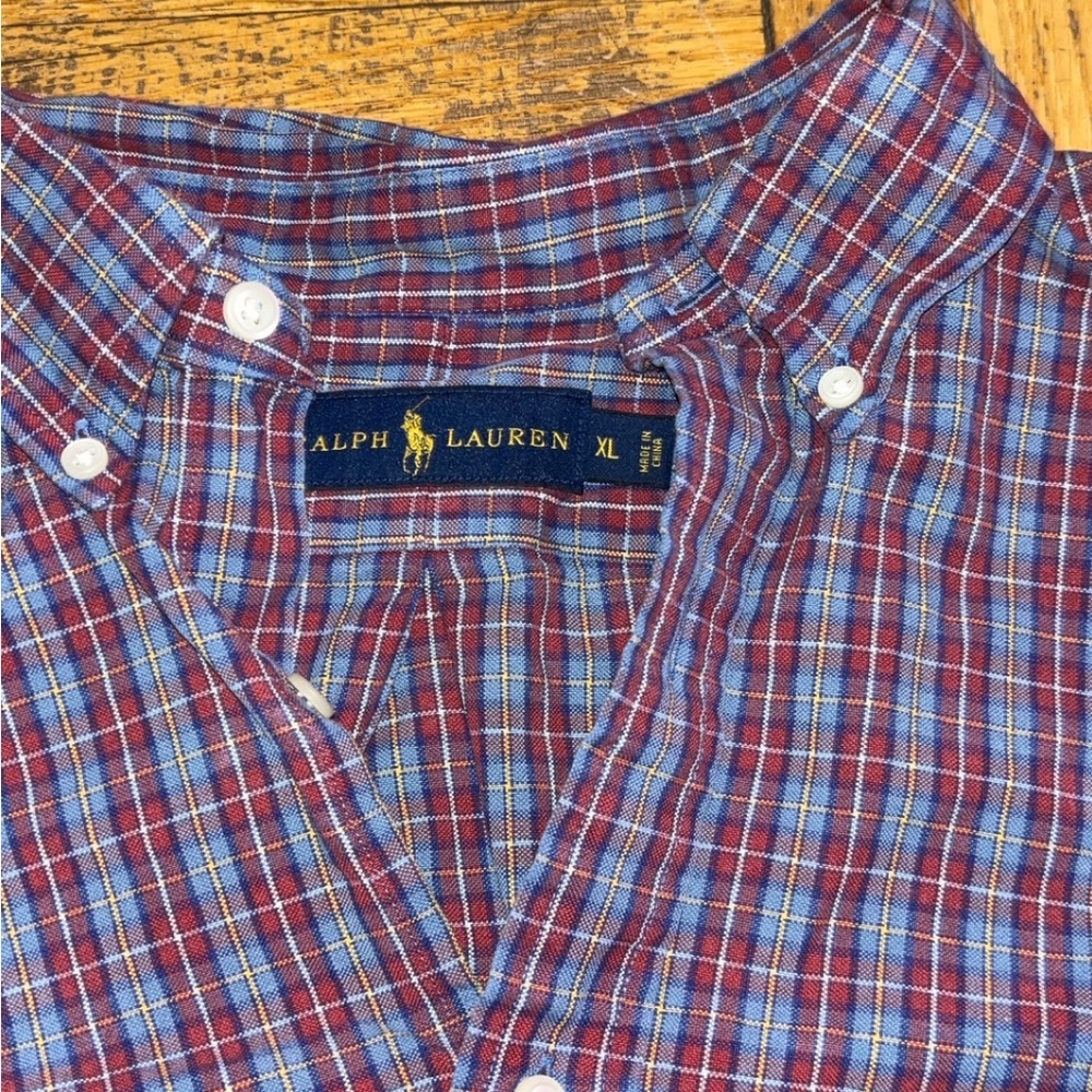 Ralph Lauren Red and Blue Checkered Shirt
